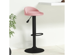 Vidaxl Banco De Bar Veludo Rosa