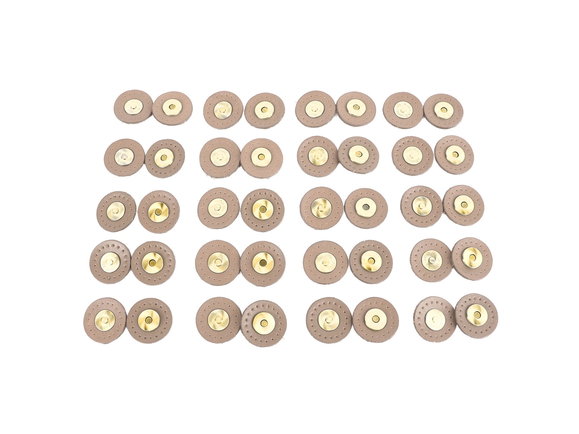20 Conjuntos De Broche Magnético De Cuero Para Bolsos, Carteras Y Ropa, Cierre Magnético Diy Beige