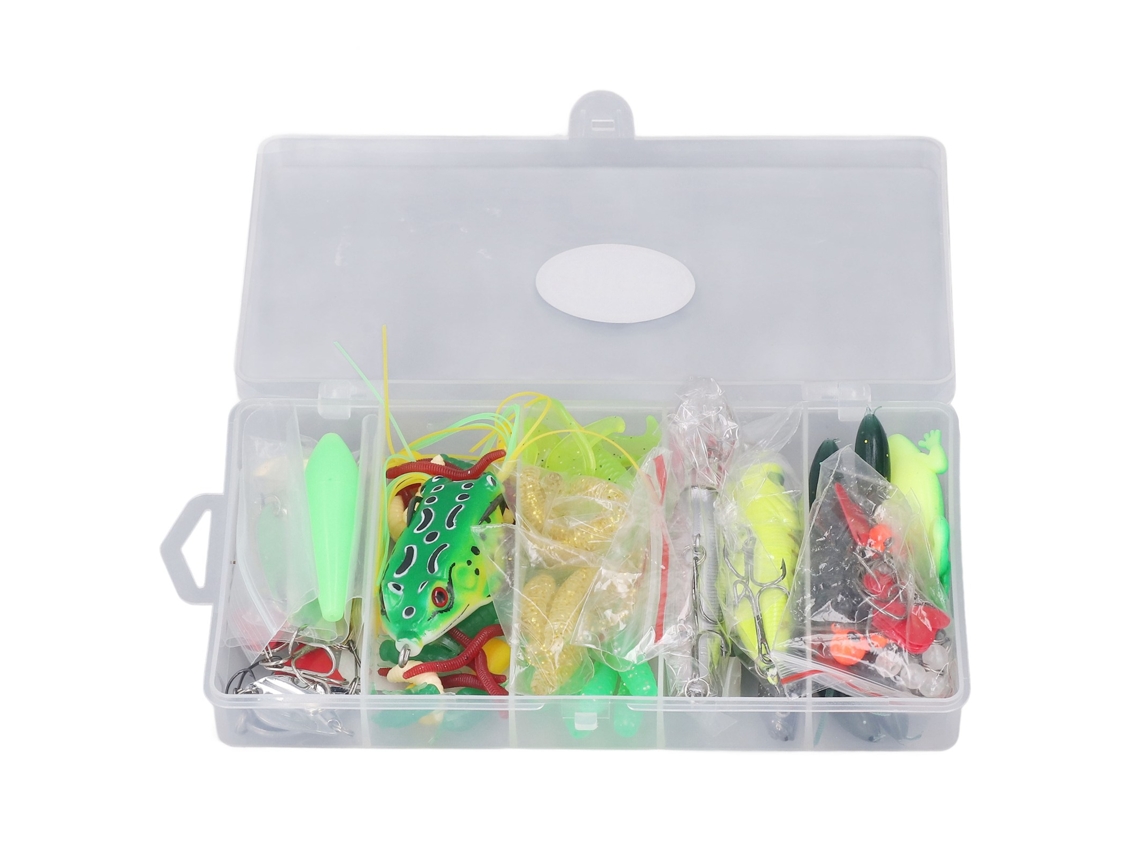 Kit 101 Iscas de Pesca com Estojo