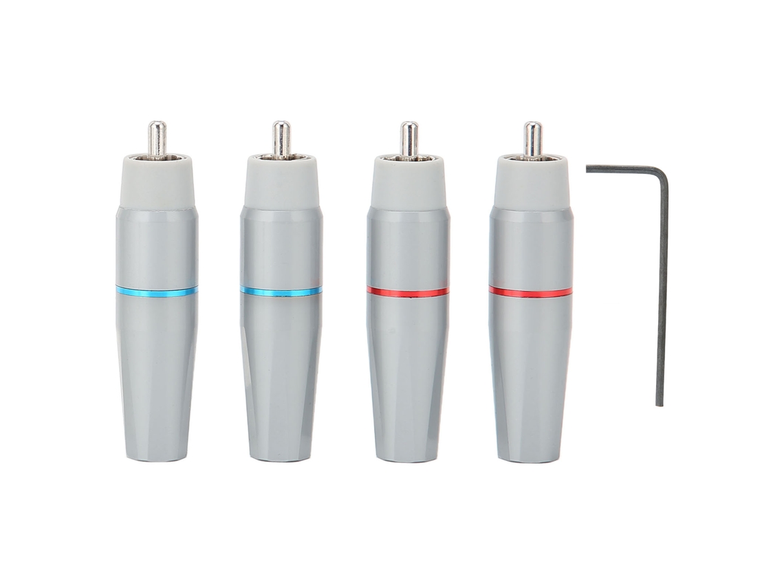 Conector Rca de Áudio Monosaudio A200 HiFi com Condutor de Cobre Puro Banhado a 4 Camadas CHABERLU