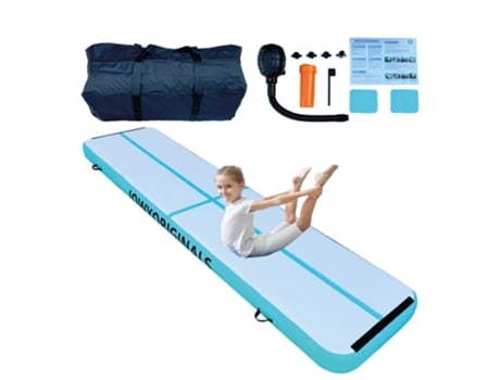 Tapete Inflável Airtrack 400x100x20cm, Azul Home X Gym