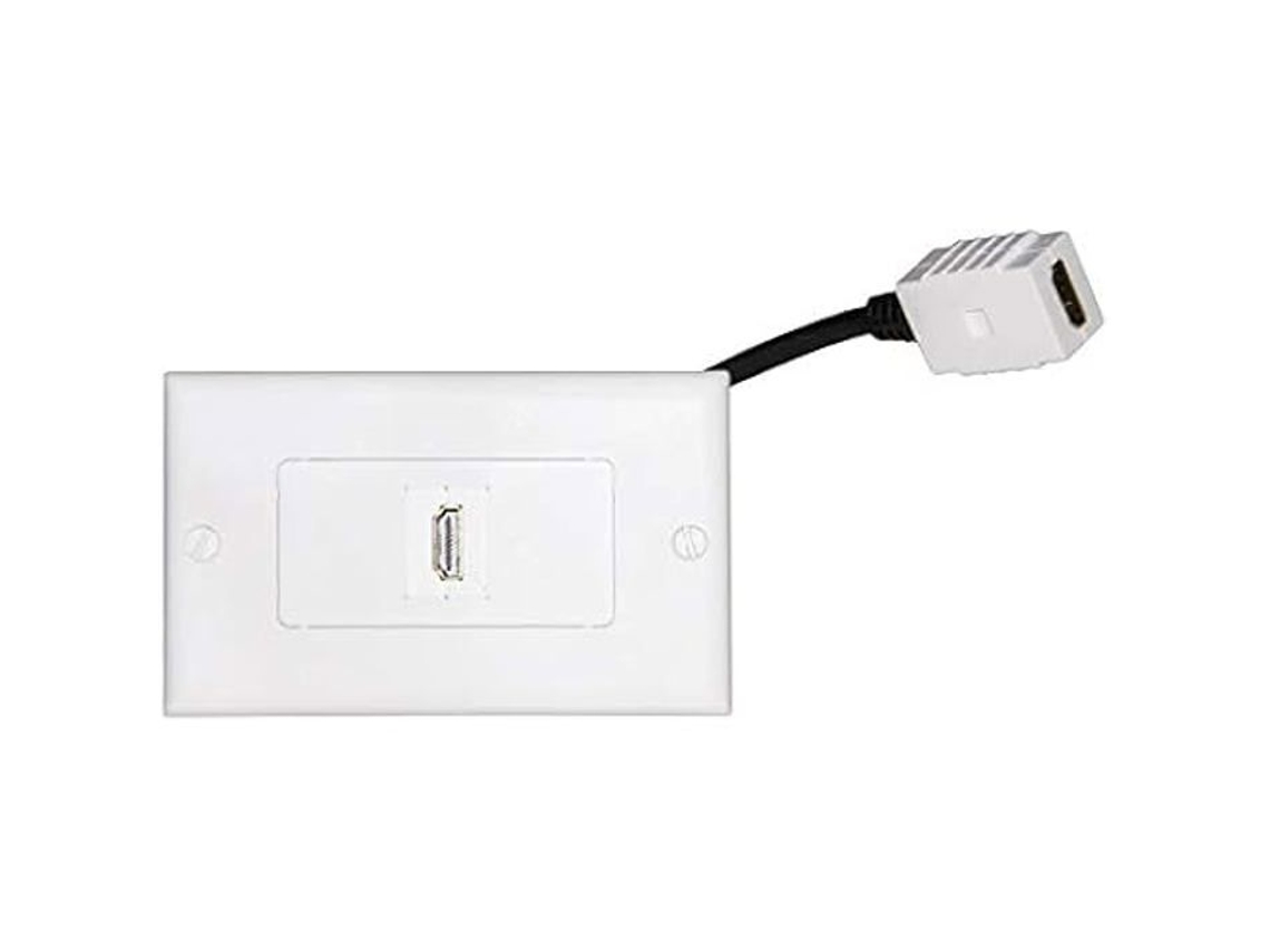 Placa de Parede LINK Lklor03 Mod 503 com Conectores Hdmi Fêmea/Fêmea e Cabo de 14 Cm Branco