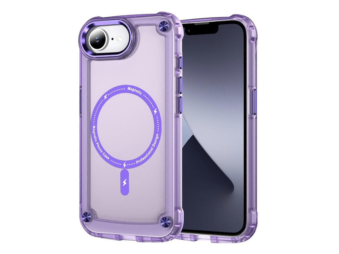 Capa Protetora Para Iphone 16e Com Toque Tpupc Compatível Com Magsafe - Roxo