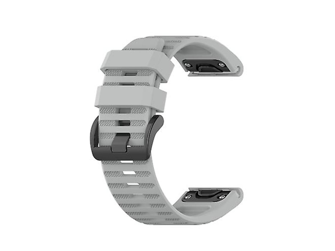 Lurelia Pulseira De Relógio, Compatível Com Garmin Fenix 5x Puls 26mm Silicone Cinza, Acabamento Moderno