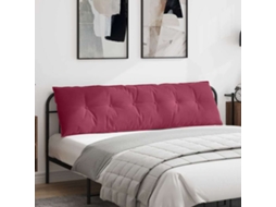 Vidaxl Travesseiro Para Costas Vinho Vermelho 180 X 50 Cm