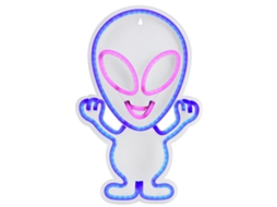 Luminária de Led Neon Alienígena Alimentada por Usb Luminária Noturna Decorativa Presente CHABERLU