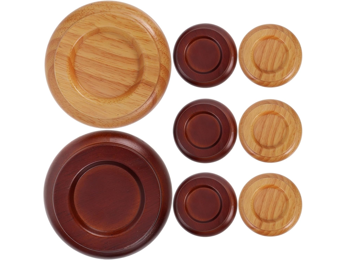 Conjunto De 8 Protetores Madeira Para Rodízios Piano Vertical,