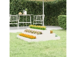 Vidaxl Vaso/floreira 80x80x27 Cm Pinho Maciço Branco
