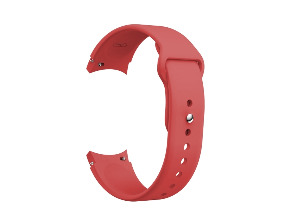 Bracelete Para Samsung Galaxy Watch 4 (40/44mm) E Watch 4 Classic (42/46mm) - Silicone Com Fivela Reversa - Vermelho