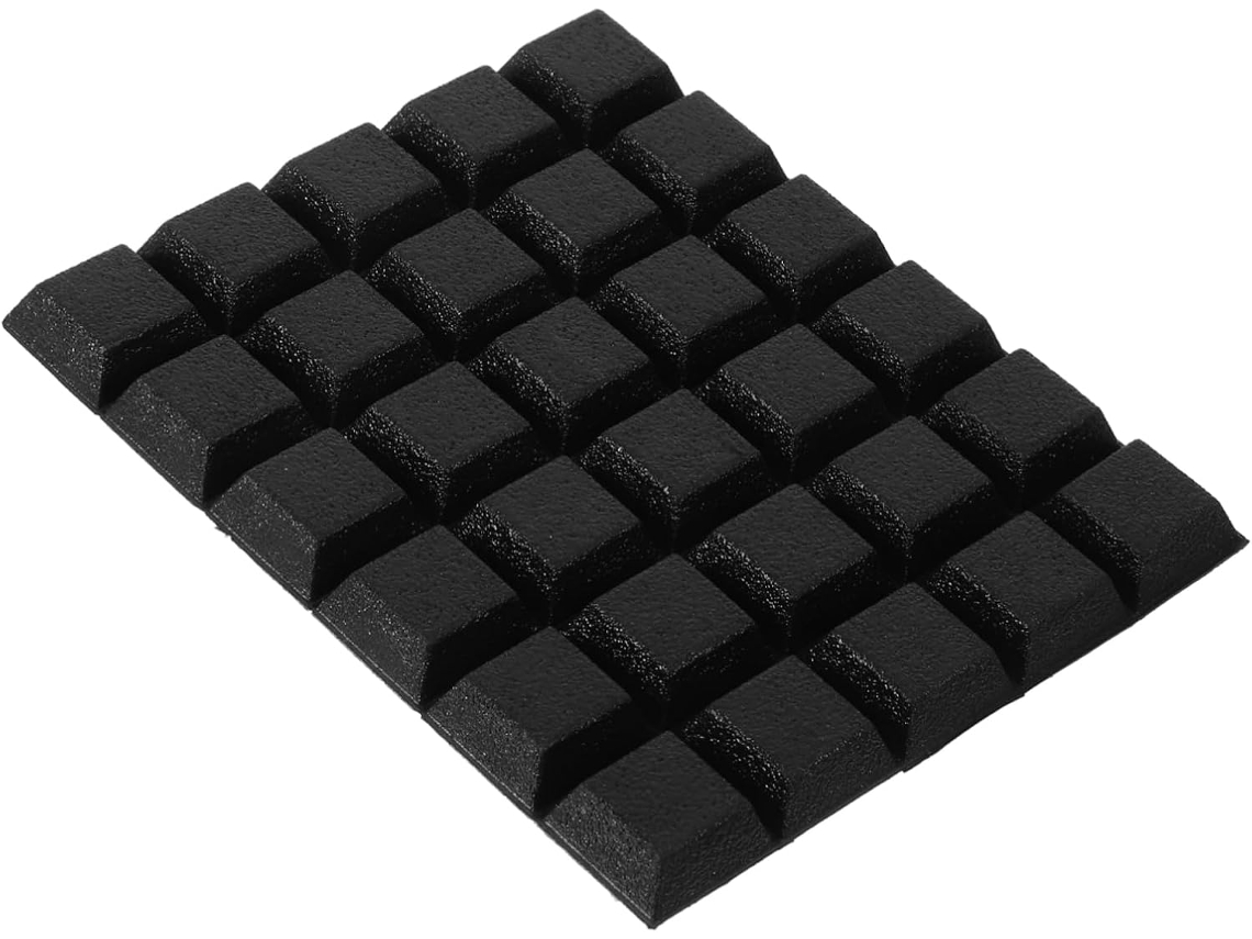 Villcase Conjunto De 32 Pés Borracha Antiderrapantes Para Armários Vidro, Almofadas Trapezoidais Autoadesivas Para