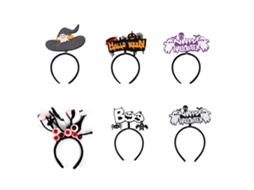 6 Tiara de Halloween para Festas Fantasias e Decoração NEVEANCE