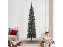 Vidaxl Árvore De Natal Artificial Verde 210 Cm Pvc, Plástico E Aço