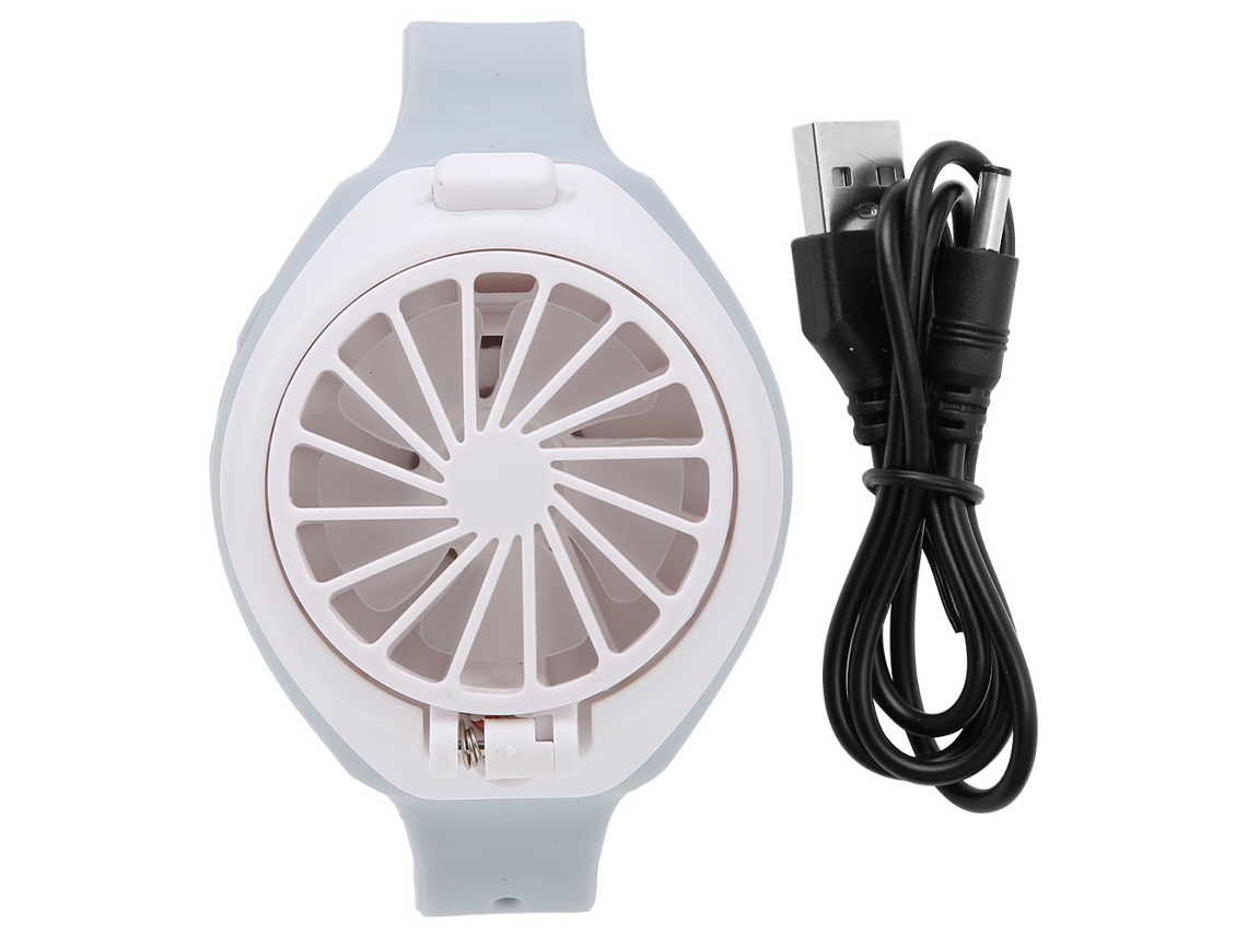 Mali ventilador de Pulsera Mini Usb Recarregável Portátil para Crianças Estudantes Cinza