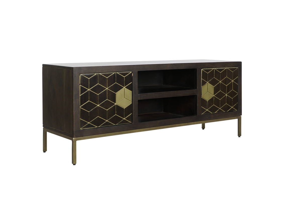 Suporte de TV em Metal de Acácia, 140x40x55cm ALEXANDRA HOUSE LIVING
