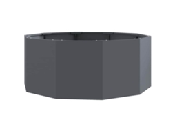 Conjunto 1 Vaso De Jardim Vidaxl Antracite Aço (90 X 90 X 35 Cm)
