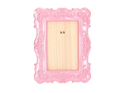 Mali quadro de Foto Miniatura 1:12 para Casinha de Bonecas Diy Decor Acessório Rosa