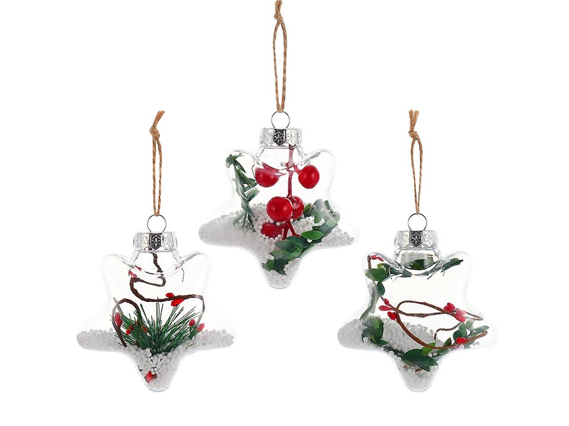 6 Peças de Pingente de Natal para Árvore de Natal ALLINLESS