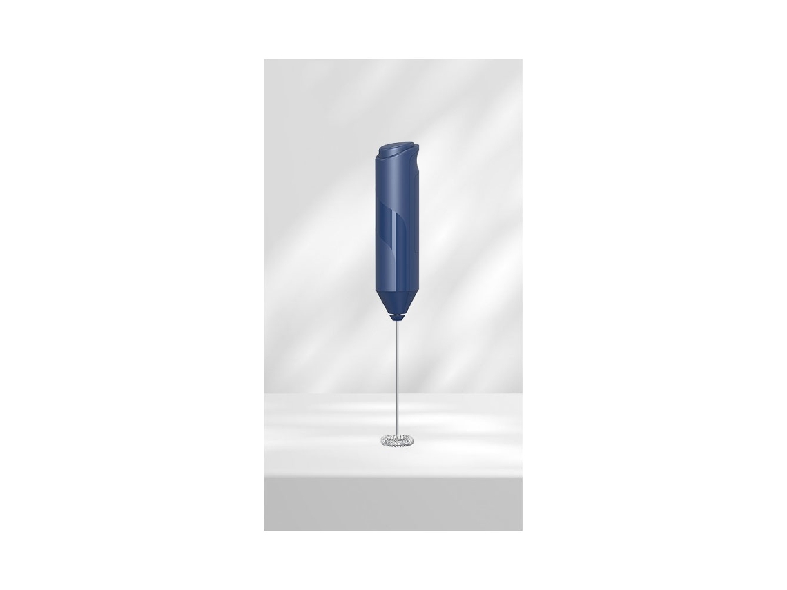 Batedor De Leite Azul Simples Em Formato De Cúpula, Misturador De Bebidas Portátil A Bateria Para Café Matcha