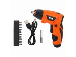 Chave De Fenda Elétrica Multifuncional Recarregável Sem Fio Para Montagem De Móveis Laranja Slowmoose