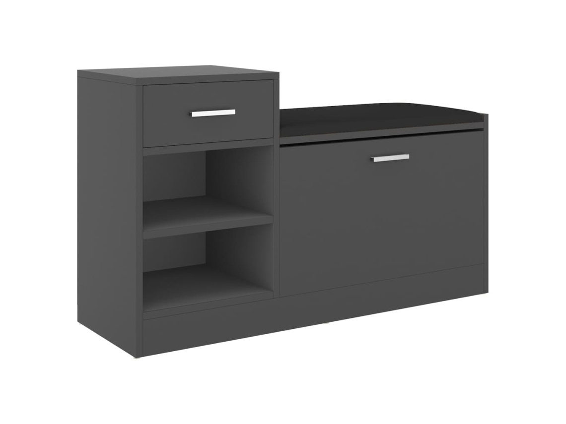 Banco sapateira VIDAXL Cinzeto Madeira processada (94,5x31x57 cm)