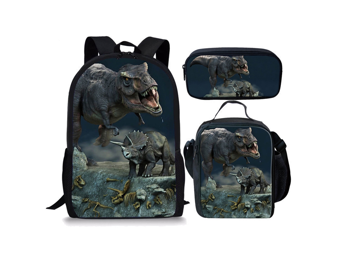 Mochila Escolar, Com Estampa De Dinossauros, Tamanho 31