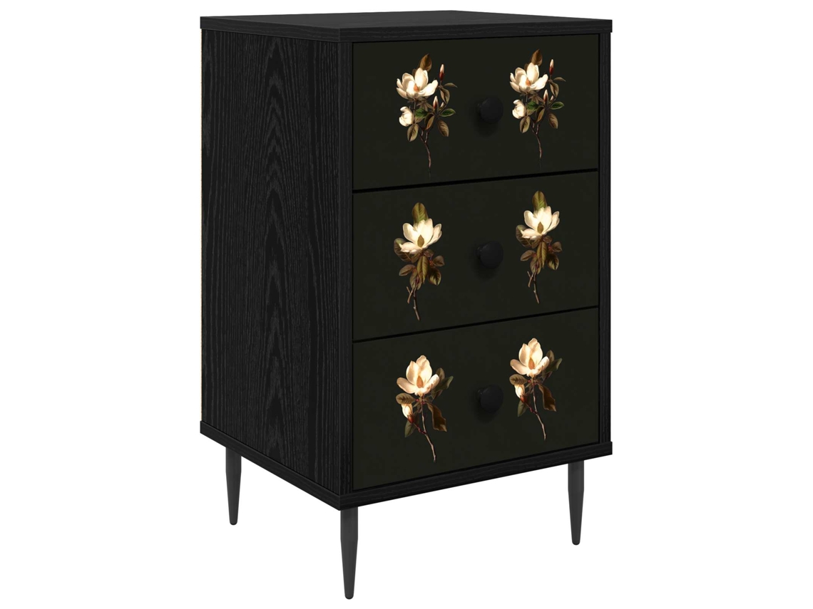 Maison Exclusive - Armário De Cabeceira Bremen Carvalho Preto 36 X 33 X 61 Cm