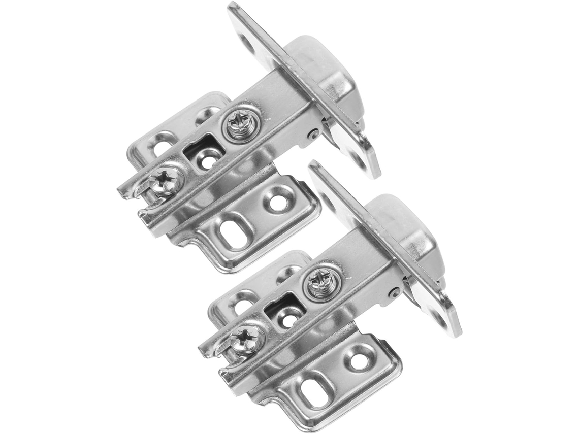 Dobradiças De Aço Inoxidável Com Fechamento Suave Para Armários, Operação Delicada E Fácil Instalação, 2 Peças Com Clipe