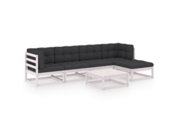 Garden Lounge Set, Garden Lounge Sets Vidaxl Branco Madeira De Pinho (n/a)