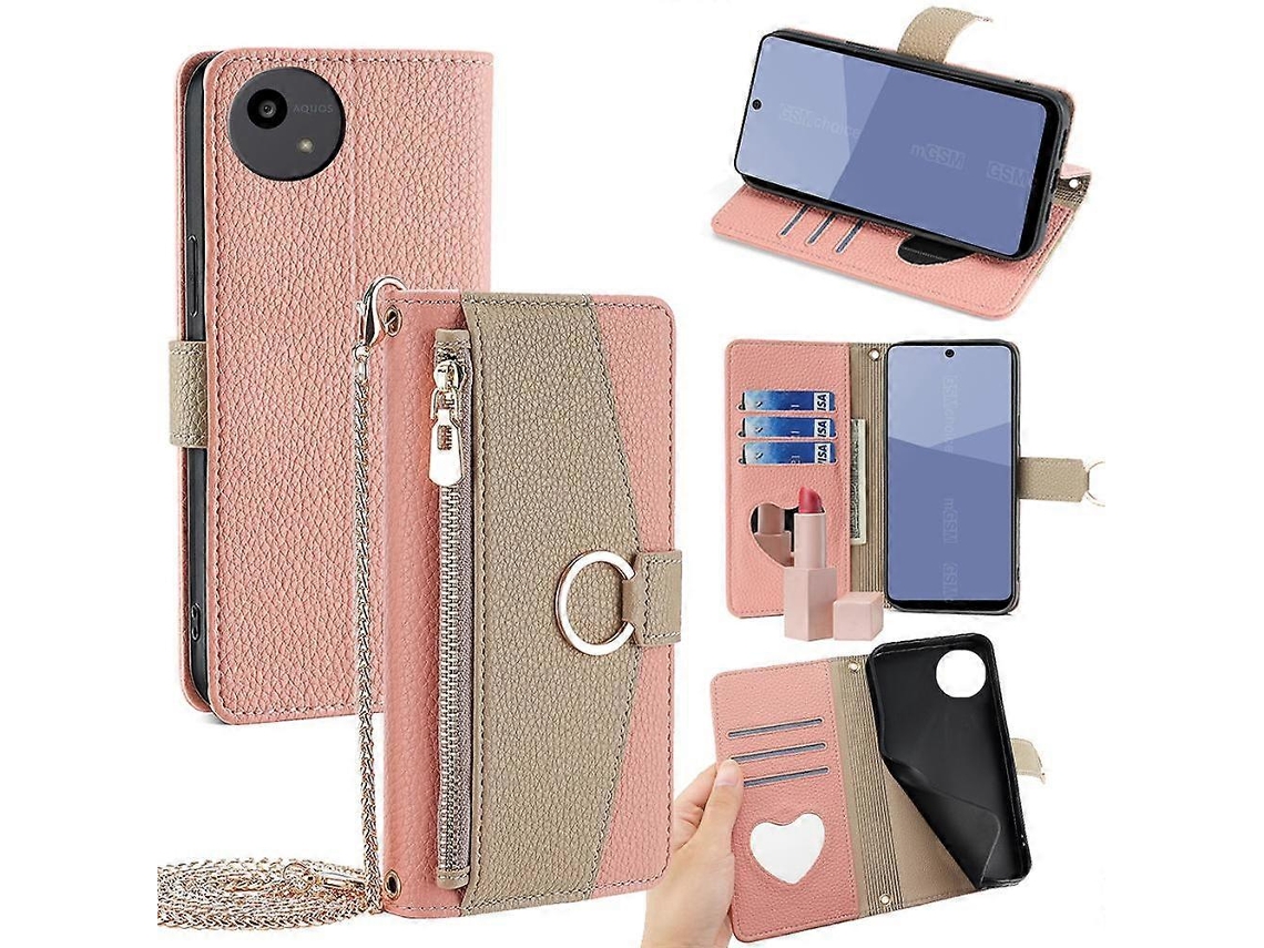 Capa De Celular Transversal De Couro Com Textura De Lichia