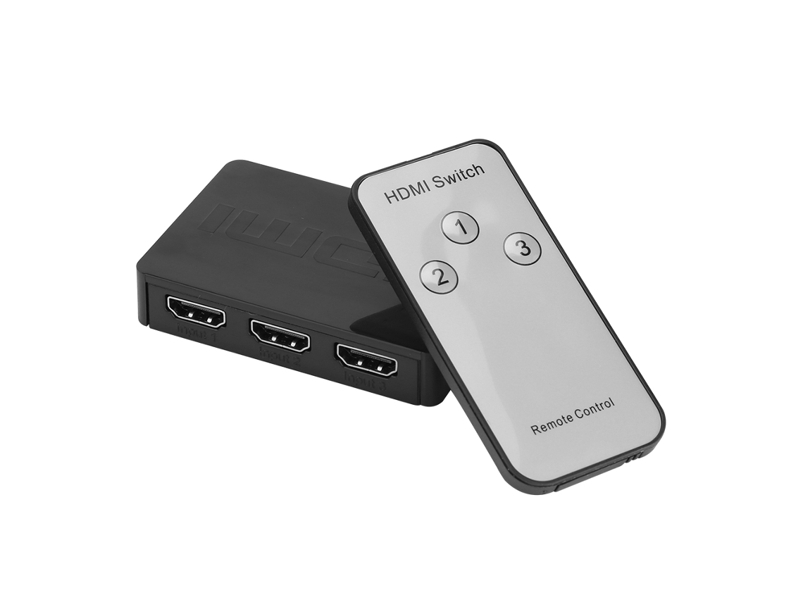 Switch Hdmi LAXISCREED 3 Entradas 1 Saída Controle Remoto