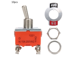 10un Interruptor Toggle Mini 2 Posiciones 4 Pines On/off Ac 250v 15a E Ten1221