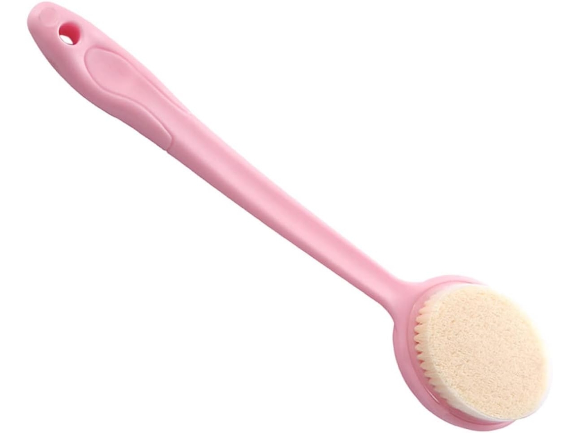 Escova De Banho Iplusmile Com Cabo Longo Para Esfoliação Corporal Suave, Design Com Orifício Para Pendurar, Material Pp