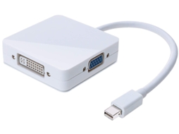 Porta Thunderbolt Para Hdmi Dvi Vga 3 Em 1 Cabo Adaptador Conversor Mini Displayport Compatível Bestvite (branco)
