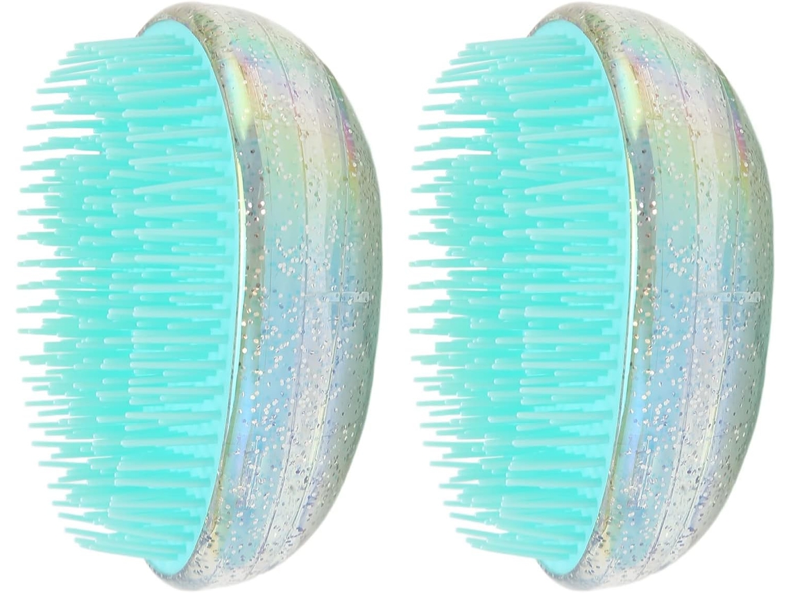 Escova De Cabelo Em Formato Ovo, Pente Desembaraçador, Fofa, Redonda, Portátil, Para Massagem No Couro Cabeludo Seco E