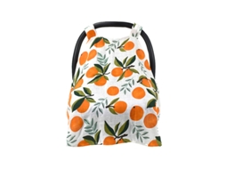 Protector De Sol Para Silla De Seguridad Infantil Transpirable Resistente Al Viento Con Patrón Naranja