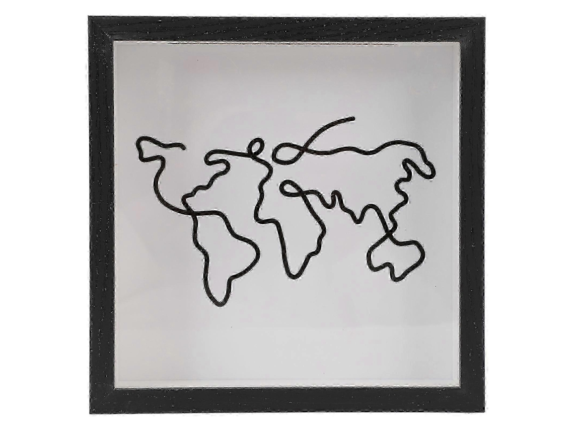 Quadro De Sombra Com Mapa-múndi, Armazenamento De Lembranças, Decoração Para Casa
