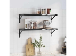 Vidaxl Prateleiras De Parede 2 Pcs 75x23,5cm Aço Inoxidável Prateado