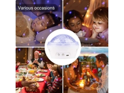 Lâmpada Projetora de Estrelas USB Mini Luz de Noite para Quarto Infantil com Timer | S/MARCA