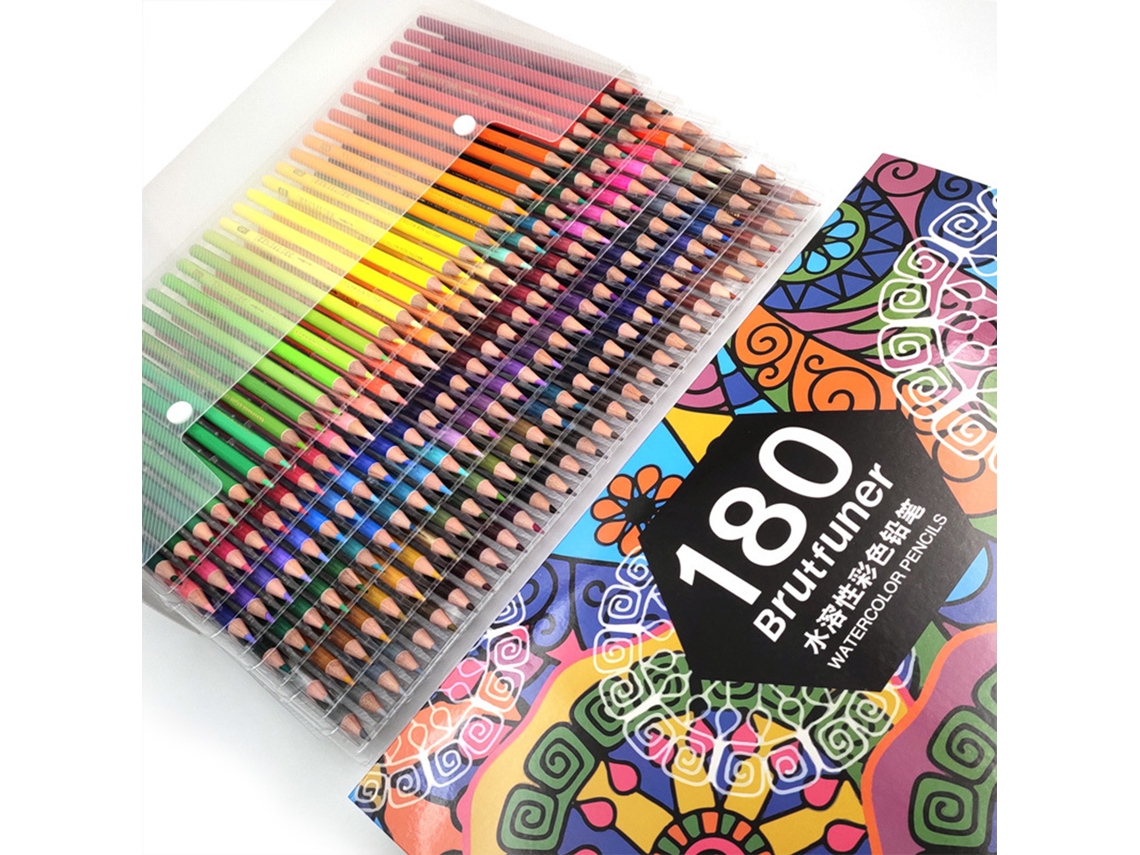 Conjunto de lápis de aquarela pré afiados solúveis em água 48/72/120/150/180 cores para artistas estudantes adultos