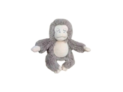 Pelúcia De Orangotango 35cm Cinza Marrom Macaco Bebê
