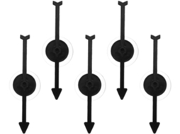 Flechas Pretas Com Ventosa Para Jogos, Conjunto De 5 Peças De Plástico