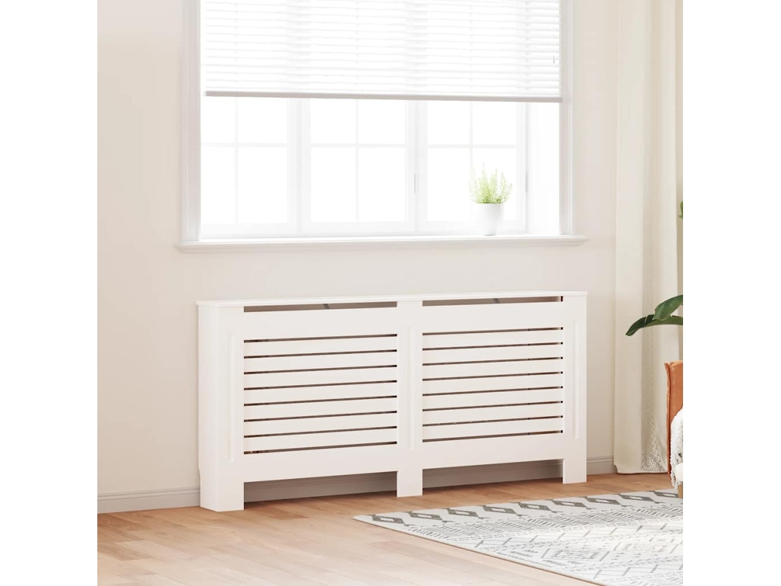 Vidaxl Cobertura De Radiador 172x19x81,5 Cm Mdf Branco