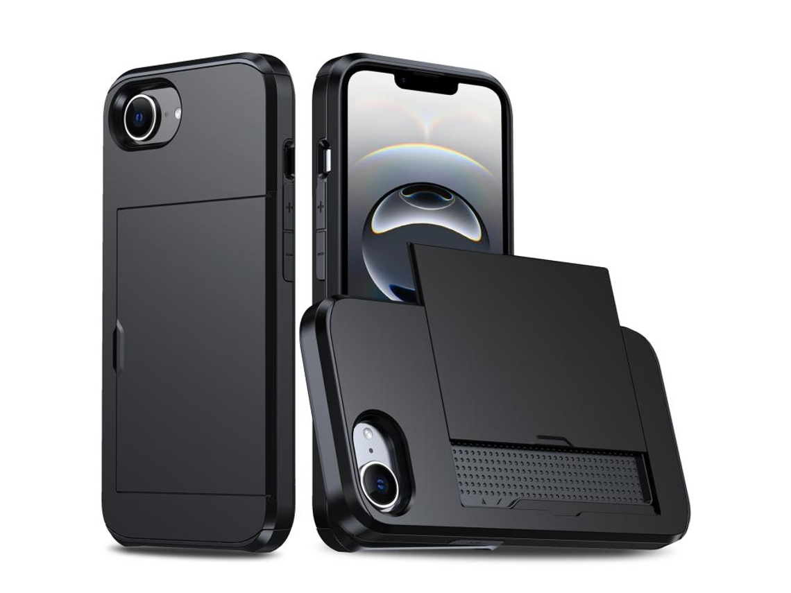Capa Protetora À Prova De Choque Para Iphone 17e - Compartimento Para Cartão