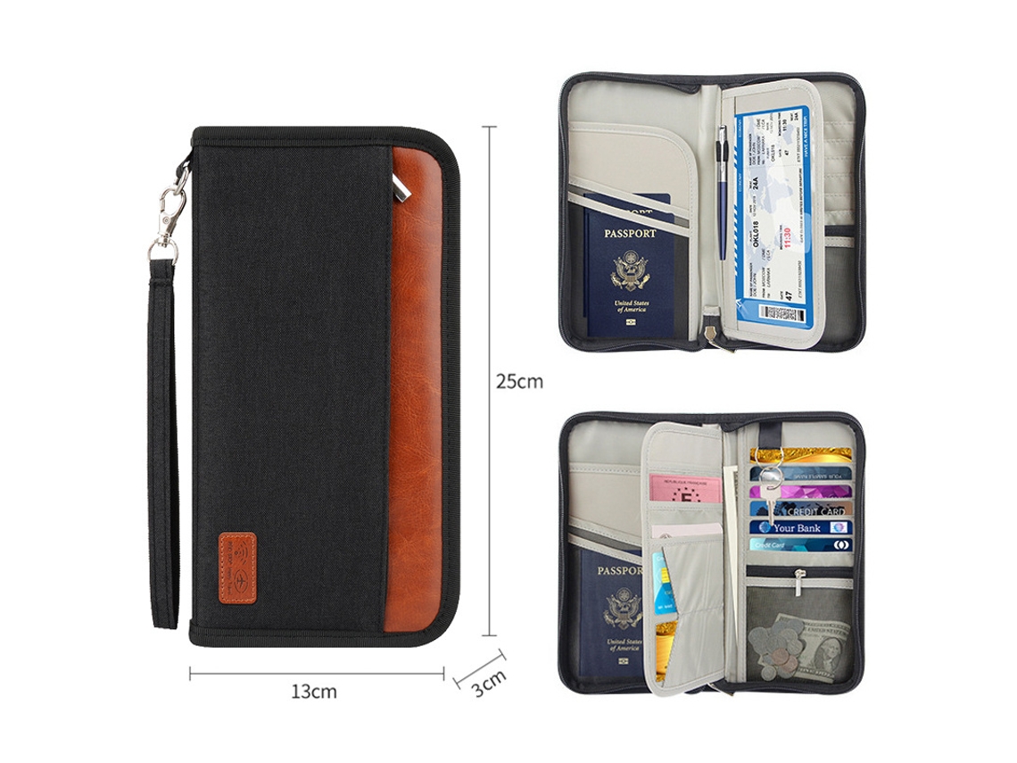 Carteira De Viagem Organizador De Identificação Com Proteção Rfid, Porta-passaportes Para Casa Bolsa De Identificação Portátil E Leve SUNNY SPACES
