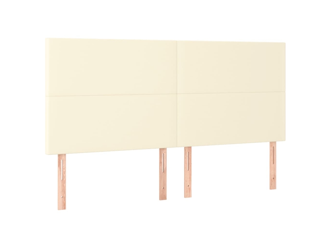 Cabeceira Creme 200x5x118/128 Cm Couro Sintético MAISON EXCLUSIVE