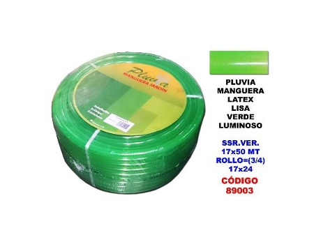 Pluvia manguera verde latex lisa ssr.ver.17x50 rollo (3-4)-17x24