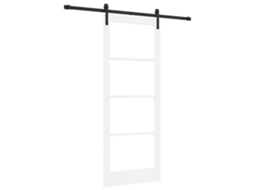 Conjunto 1 Porta Deslizante Vidaxl Branco Madeira De Pinho Maciça (83 X 211 Cm)