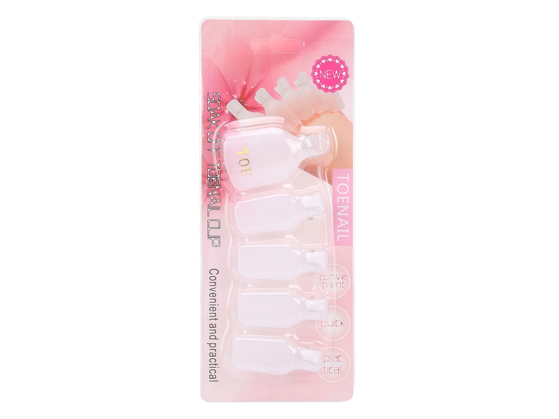 5pcs Clips Remoção De Esmalte Em Gel Toenail Cap Wrap Soak Off Ferramenta De Unhas Transparente Para Casa Salão