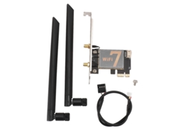 Placa De Wifi7 Pci Ex1 Be200ngw 8774mbps Antena 8db Adaptador Para Desktop Com Bluetooth 5.4