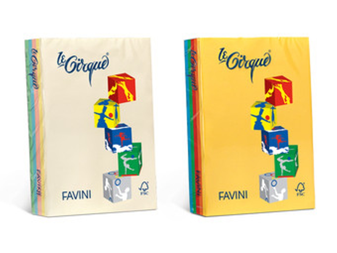 Papel FAVINI A71X504 para impressora jato de tinta A4 210X297 Mm 500 folhas multicoloridas